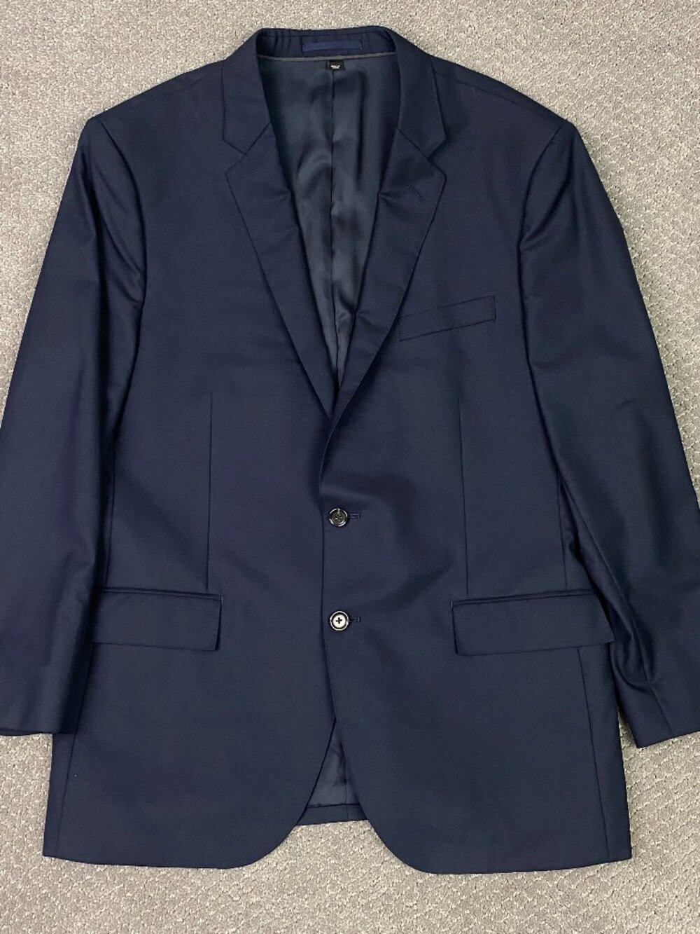J Crew Ludlow Loro Piana Blazer Sport Coat Mens 44R Navy Blue 100% Wool